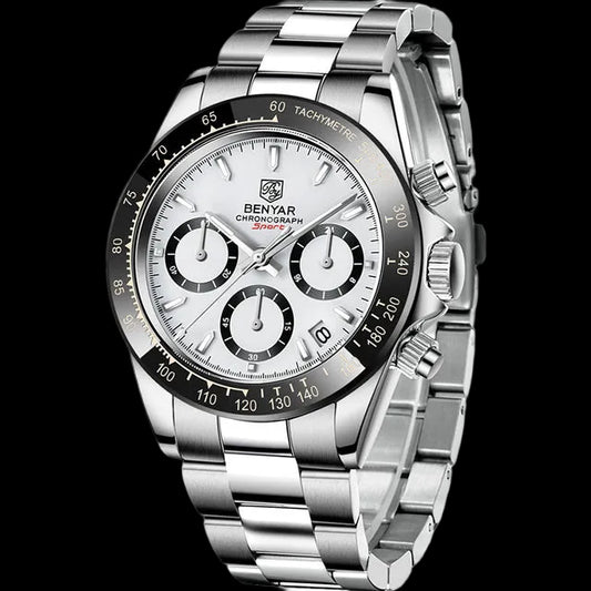 שעון BENYAR BY5196 | כרונוגרף קוורץ | פלדת אל-חלד | 40 מ”מ